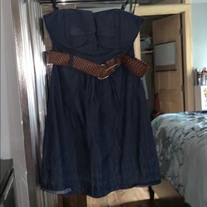 Strapless jean dress